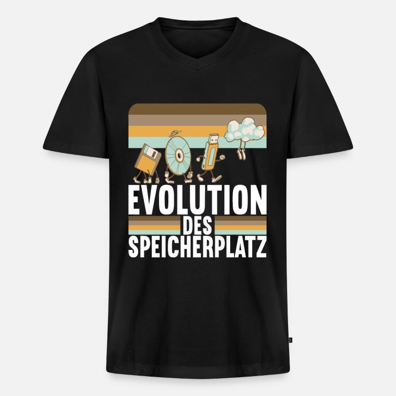Programmierer Informatiker - Männer Premium Bio T-Shirt mit V-Ausschnitt - Schwarz