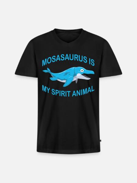 Biologiste marin Mosasaurus Time Dinosaur - T-shirt encolure en V Premium bio Homme - noir
