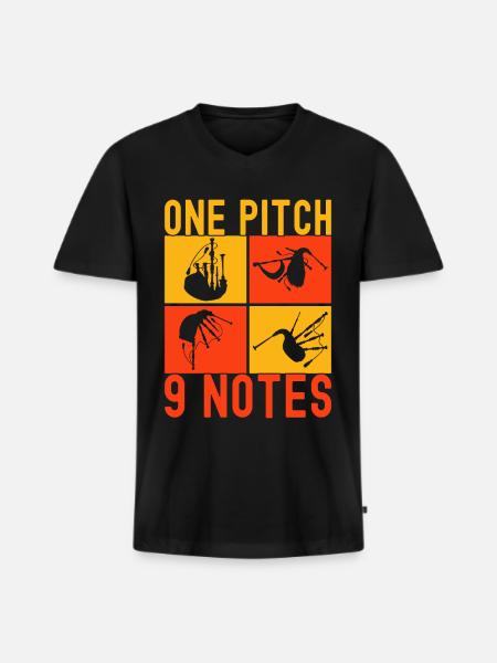 Bagpipes Bagpiper - Men's Premium Organic T-shirt with V-neck - black