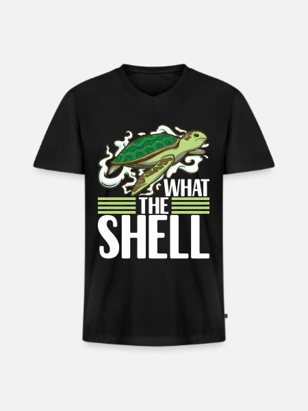 Turtle Turtle Aquatic turtle - Men's Premium Organic T-shirt with V-neck - black
