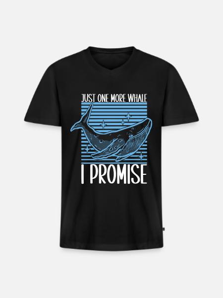 Whale Watchers - Men's Premium Organic T-shirt with V-neck - black