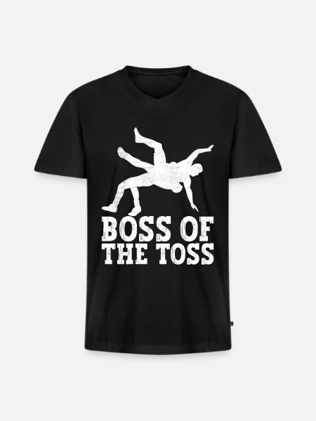 Lutte Lutteurs Lutteurs - T-shirt encolure en V Premium bio Homme - noir
