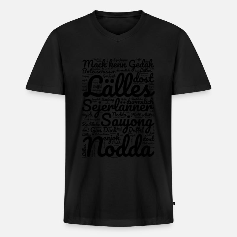 Siegerland - Männer Premium Bio T-Shirt mit V-Ausschnitt - Schwarz