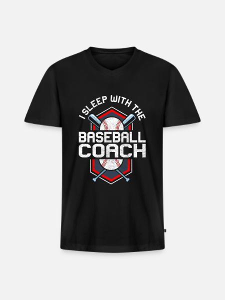 Baseball-Trainerin Ehefrau Berufstätige Mutter - Männer Premium Bio T-Shirt mit V-Ausschnitt - Schwarz