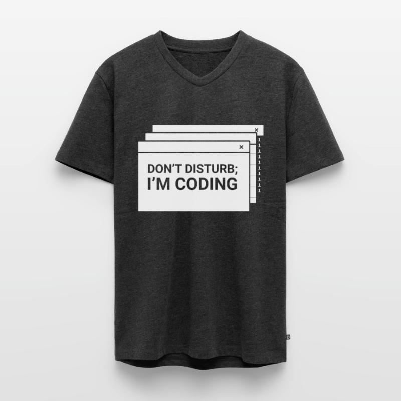 N’interférez pas avec moi pour programmer le codage du codeur T-shirt encolure en V Premium bio Homme