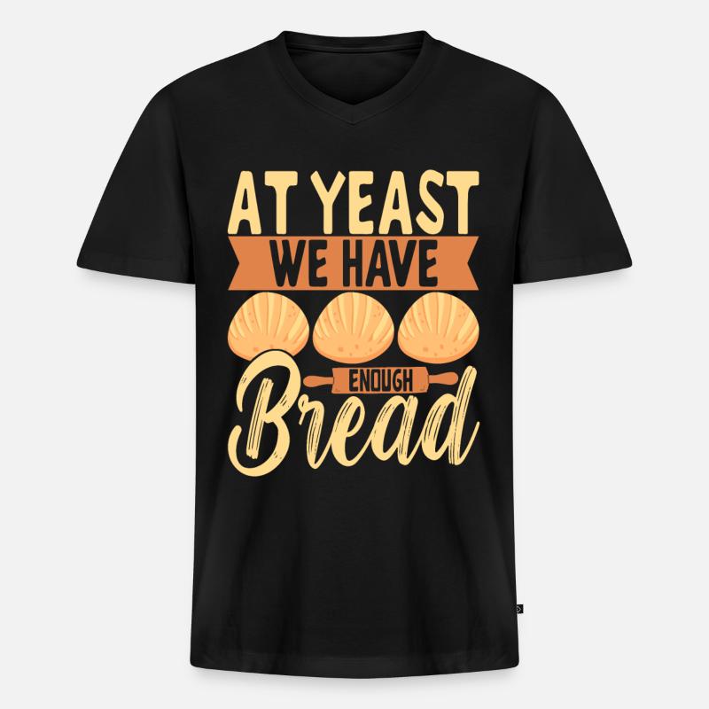 Bäcker Bäckerei Backen - Männer Premium Bio T-Shirt mit V-Ausschnitt - Schwarz