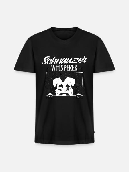 Schnauzer Whisperer Pet Schnauzers Dog - Men's Premium Organic T-shirt with V-neck - black