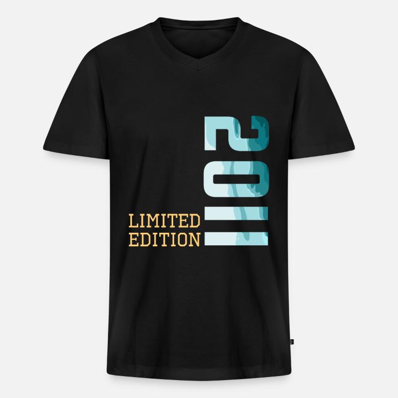 2011 Limited Edition - Männer Premium Bio T-Shirt mit V-Ausschnitt - Schwarz