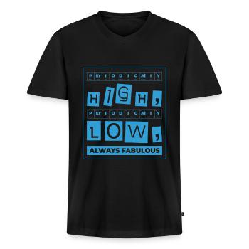Pancréas diabétique - T-shirt encolure en V Premium bio Homme - noir - Devant - Nico (187cm)