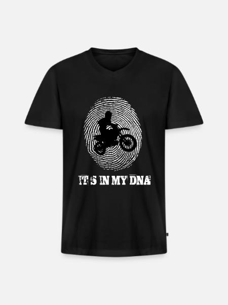 Motocross Its In My Dna - Men's Premium Organic T-shirt with V-neck - black