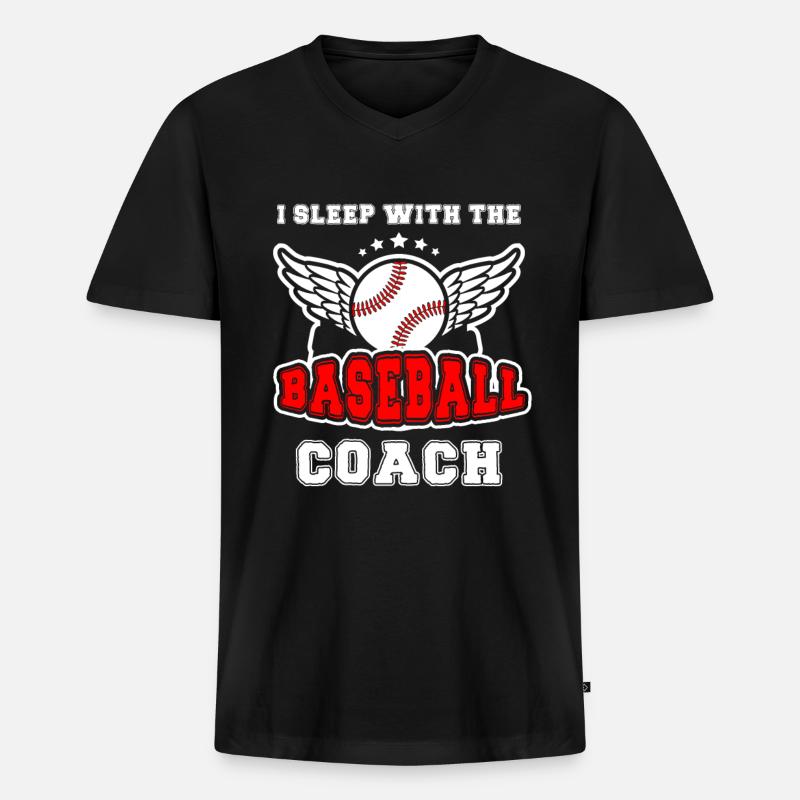 Baseball-Trainerin Ehefrau Berufstätige Mutter - Männer Premium Bio T-Shirt mit V-Ausschnitt - Schwarz