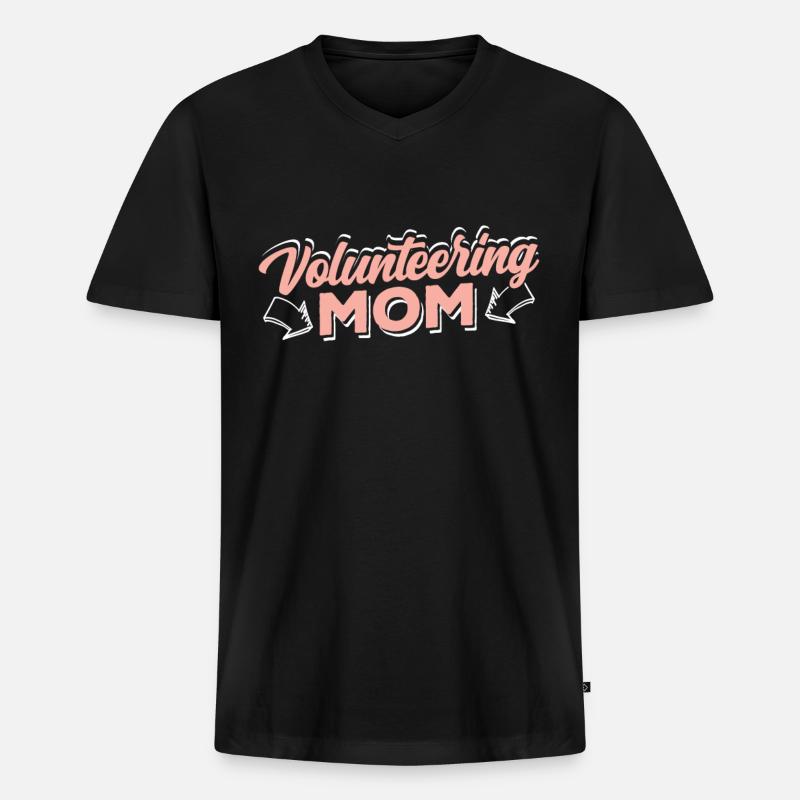 Ehrenamtliche Mutter Beruf Freiwillig Freiwilliger - Männer Premium Bio T-Shirt mit V-Ausschnitt - Schwarz