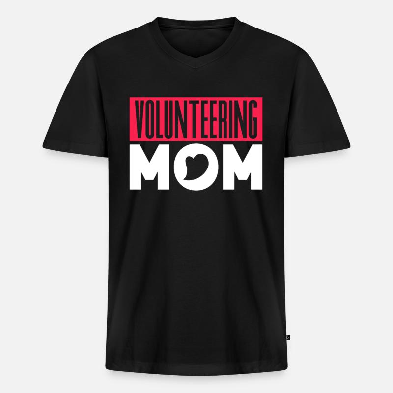 Ehrenamtliche Mutter Beruf Freiwillig Freiwilliger - Männer Premium Bio T-Shirt mit V-Ausschnitt - Schwarz