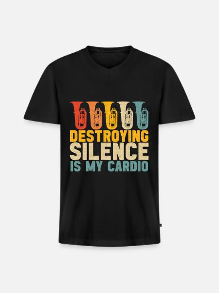 Tuba tuba player - Men's Premium Organic T-shirt with V-neck - black