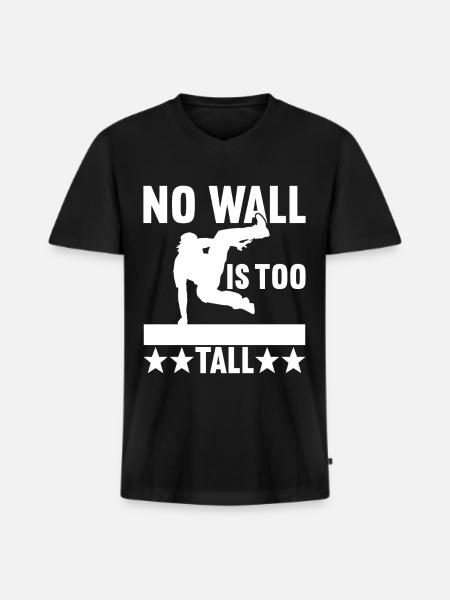 Parkour Freerunning - Men's Premium Organic T-shirt with V-neck - black