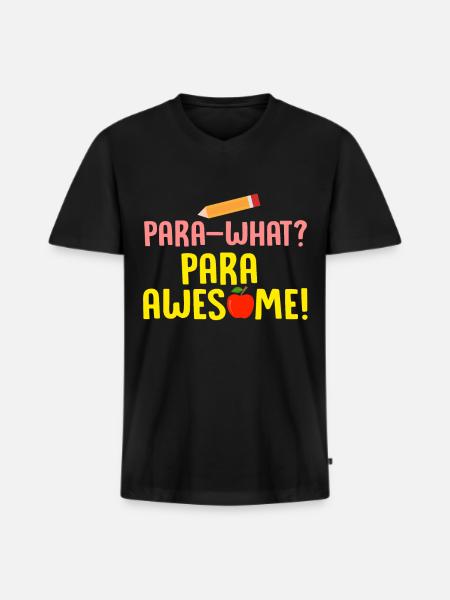 Paraprofessional Teacher Para Educator - Men's Premium Organic T-shirt with V-neck - black