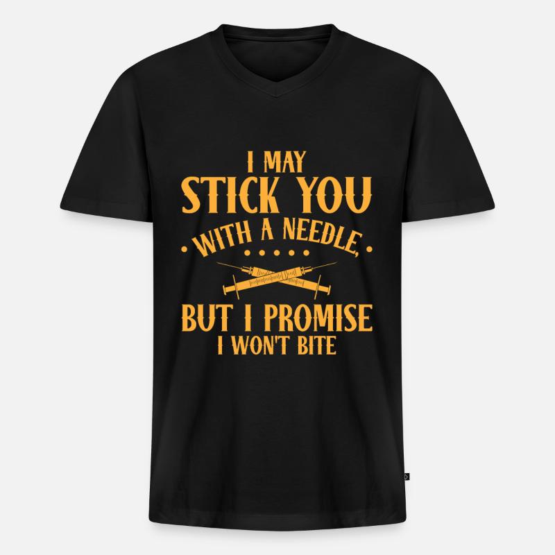 Phlebotomist Phlebotomie Krankenschwester Tech - Männer Premium Bio T-Shirt mit V-Ausschnitt - Schwarz