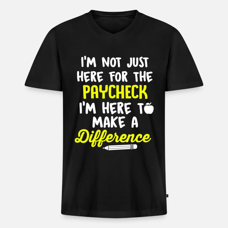 Hilfskraft Lehrerin Hilfserzieherin - Männer Premium Bio T-Shirt mit V-Ausschnitt - Schwarz