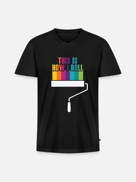 Painter Painting Professional Painter Master - Men's Premium Organic T-shirt with V-neck - black