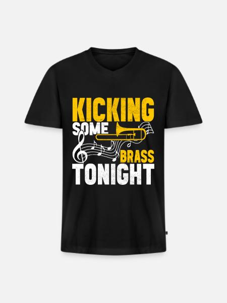 Posaune Trombone - Men's Premium Organic T-shirt with V-neck - black