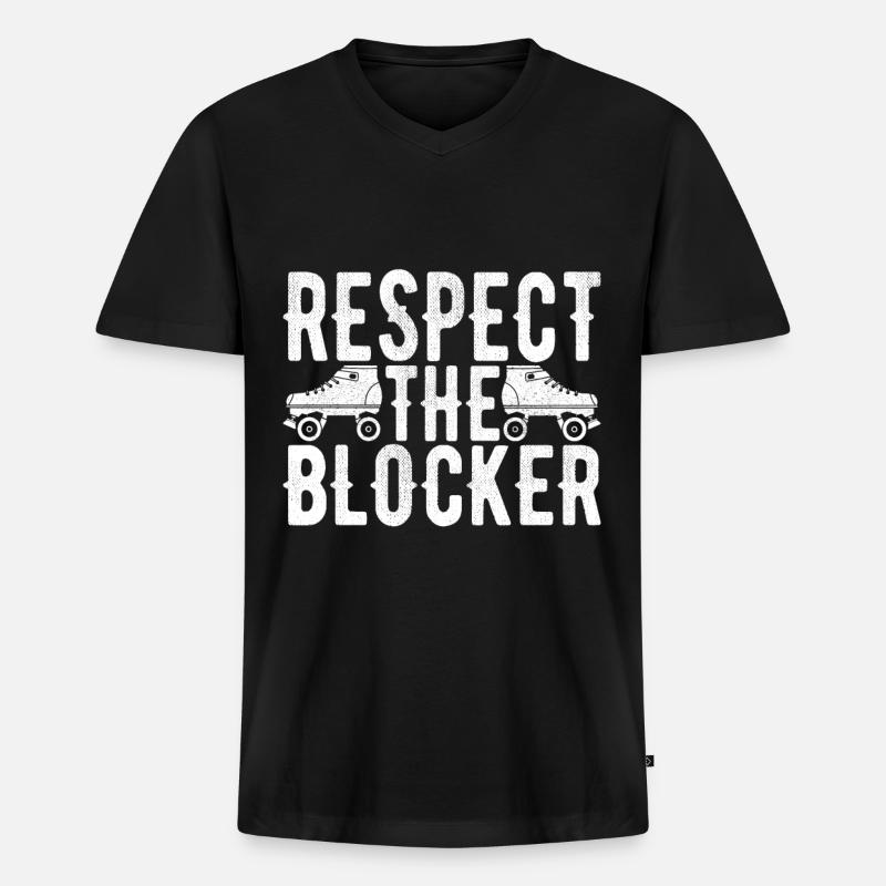 Roller Derby - Männer Premium Bio T-Shirt mit V-Ausschnitt - Schwarz