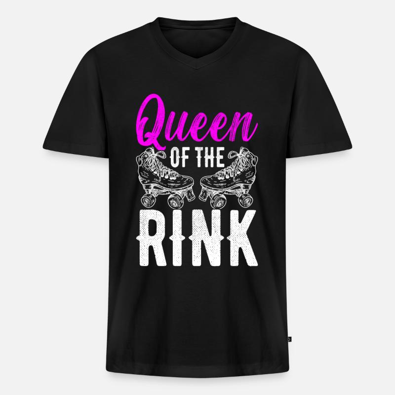 Roller Derby - Männer Premium Bio T-Shirt mit V-Ausschnitt - Schwarz