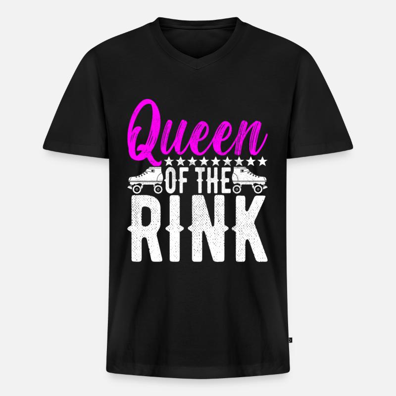 Roller Derby - Männer Premium Bio T-Shirt mit V-Ausschnitt - Schwarz