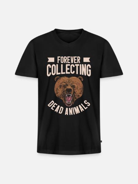 Taxidermist Taxidermy Mounting Stuffing - Men's Premium Organic T-shirt with V-neck - black