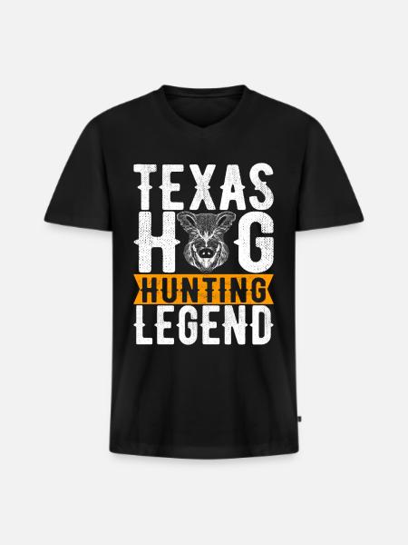 Jäger Wildschwein Jagen - Männer Premium Bio T-Shirt mit V-Ausschnitt - Schwarz
