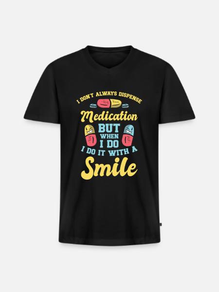 Pharmacy Technician Pharmacist Tech CPHT - Men's Premium Organic T-shirt with V-neck - black