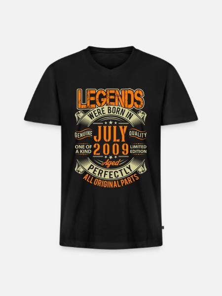 2009 July Birthday Legend - Men's Premium Organic T-shirt with V-neck - black