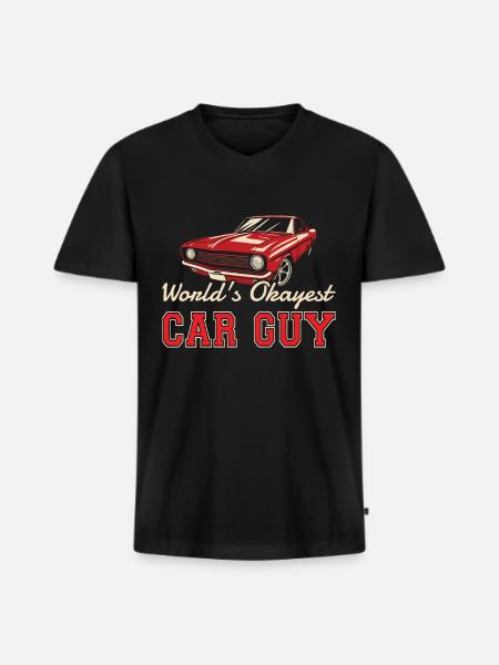 Muscle Car Enthusiast Car Guy Classic Cars Lover - Men's Premium Organic T-shirt with V-neck - black