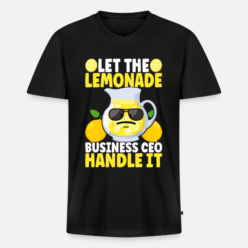 Limonade Limonadenstand - Männer Premium Bio T-Shirt mit V-Ausschnitt - Schwarz
