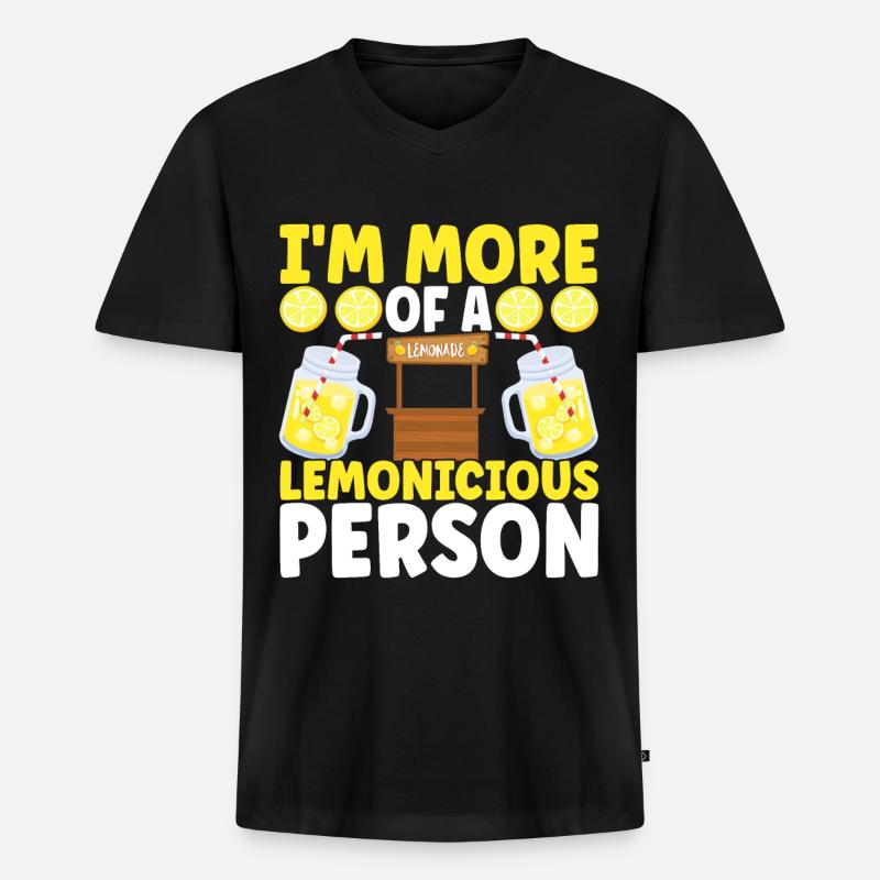 Limonade Limonadenstand - Männer Premium Bio T-Shirt mit V-Ausschnitt - Schwarz