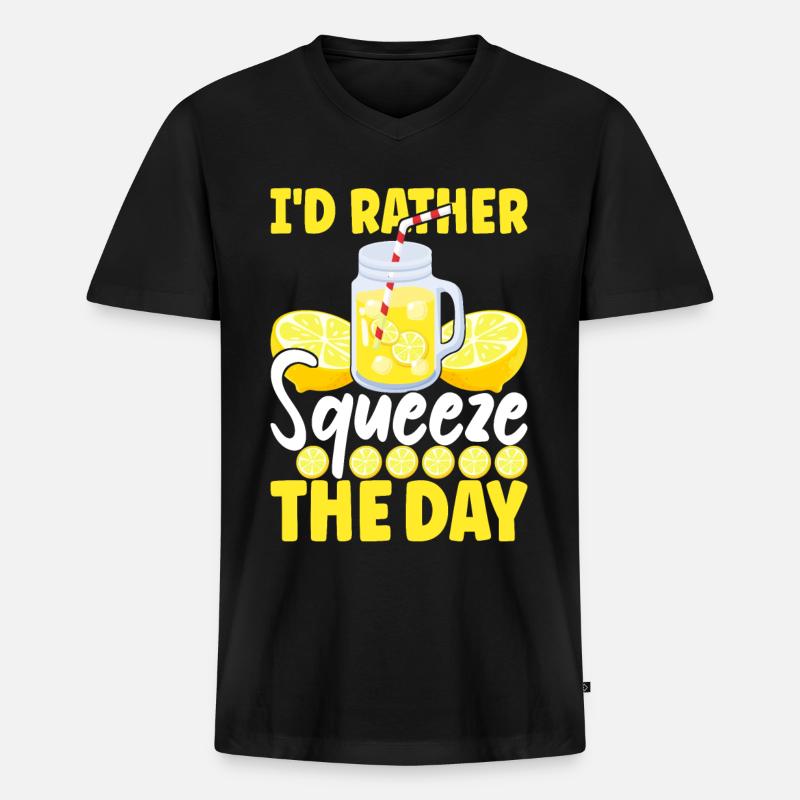 Limonade Limonadenstand - Männer Premium Bio T-Shirt mit V-Ausschnitt - Schwarz