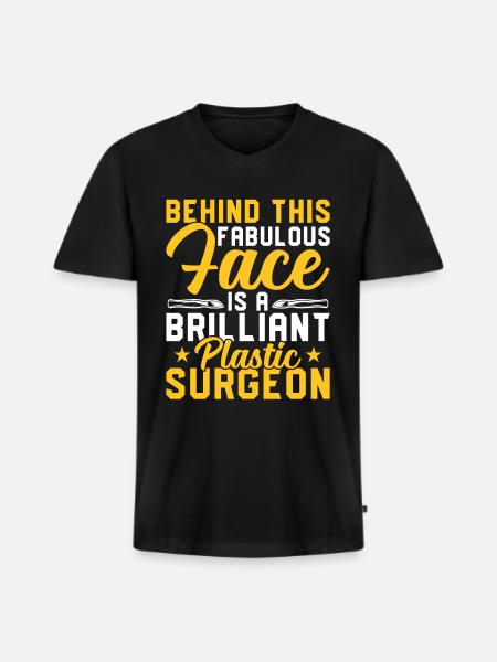 Brilliant Plastic Surgeon Surgical - Men's Premium Organic T-shirt with V-neck - black