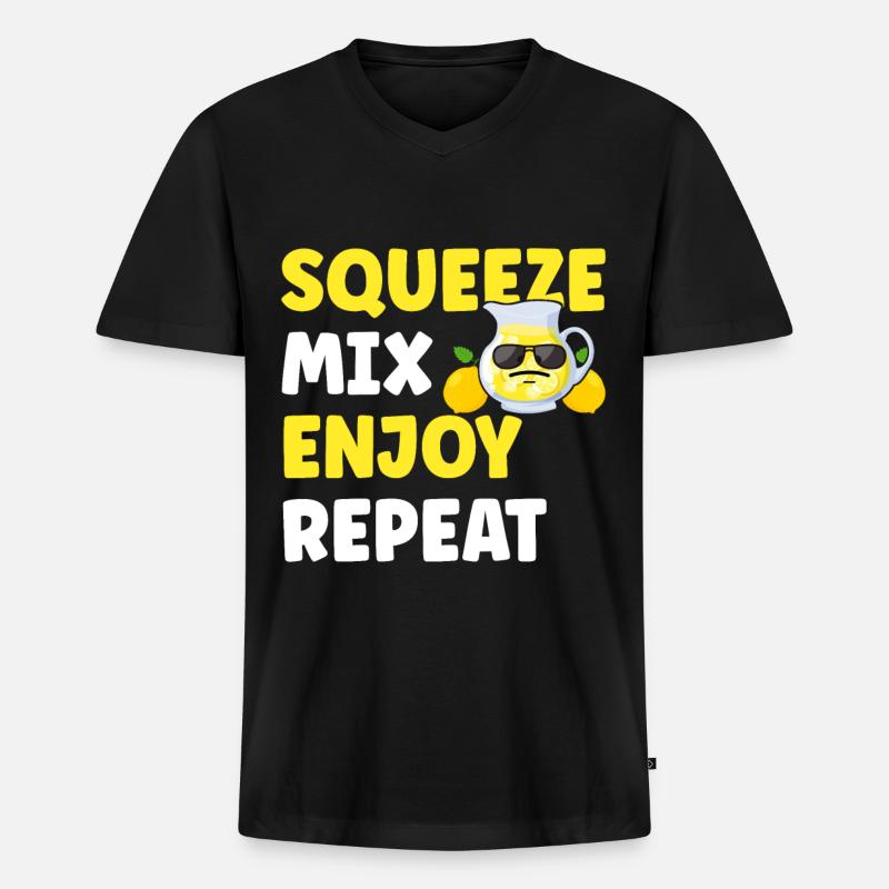 Limonade Limonadenstand - Männer Premium Bio T-Shirt mit V-Ausschnitt - Schwarz