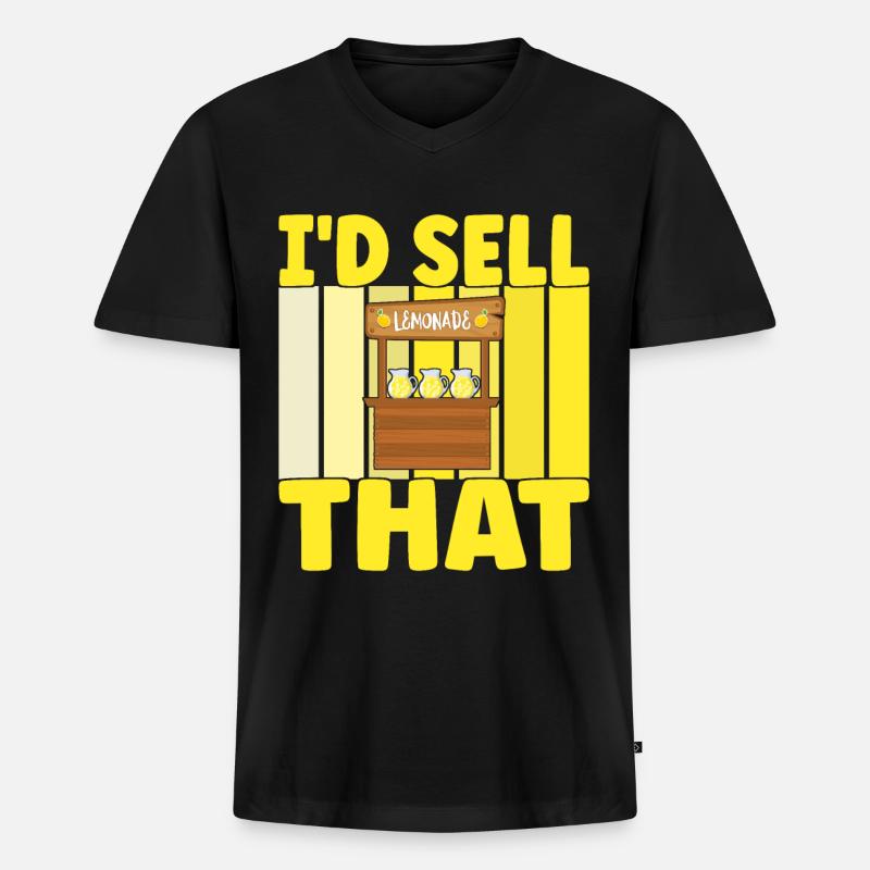 Limonade Limonadenstand - Männer Premium Bio T-Shirt mit V-Ausschnitt - Schwarz