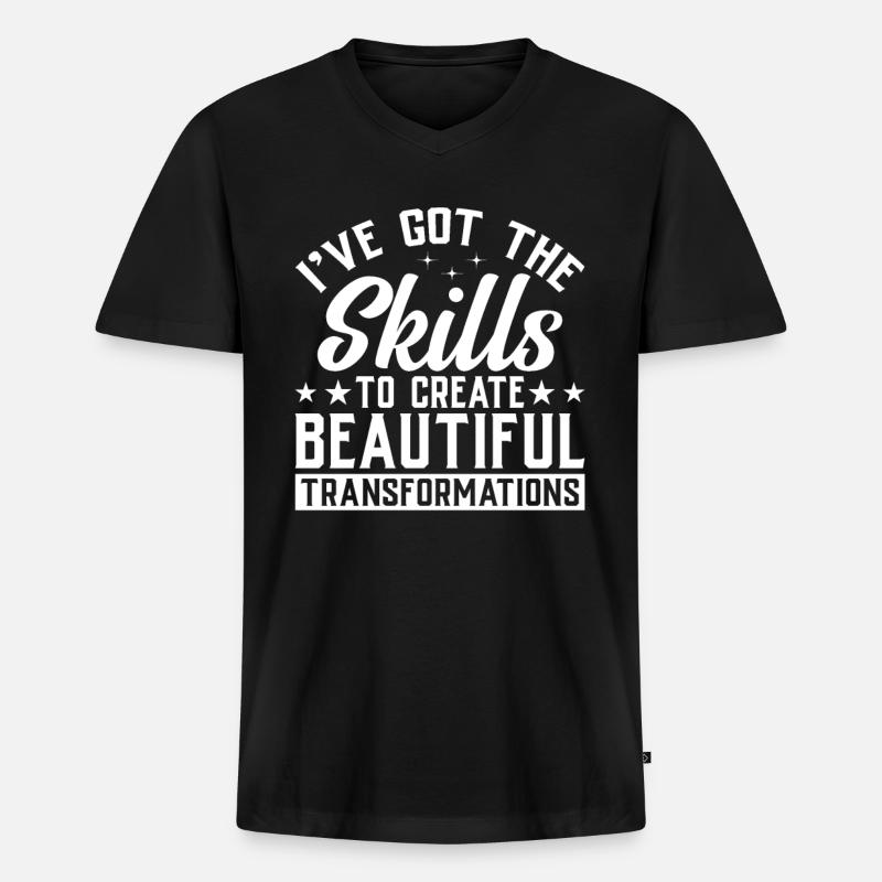 Plastischer Chirurg Schöne Transformationen - Männer Premium Bio T-Shirt mit V-Ausschnitt - Schwarz