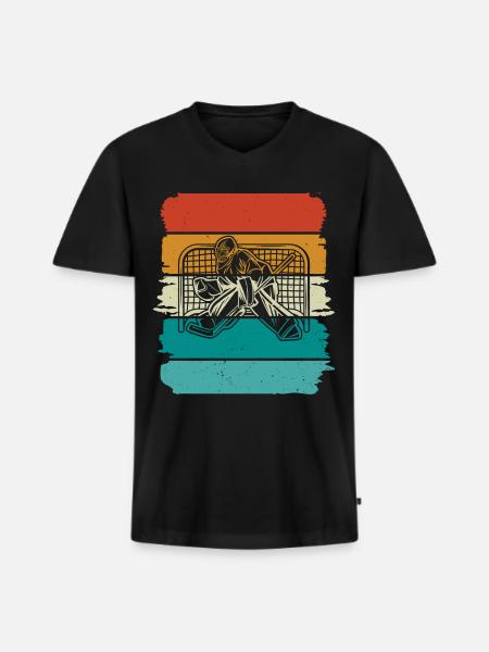 Eishockey Ice Hockey - Men's Premium Organic T-shirt with V-neck - black