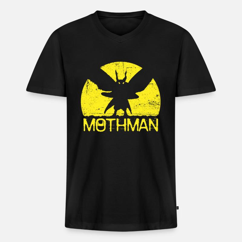 Mothman Point Pleasant - Männer Premium Bio T-Shirt mit V-Ausschnitt - Schwarz