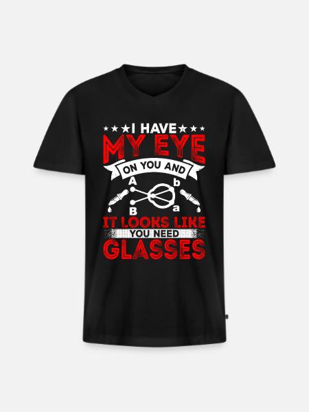 Ophthalmologist You need glasses, optician, - Men's Premium Organic T-shirt with V-neck - black