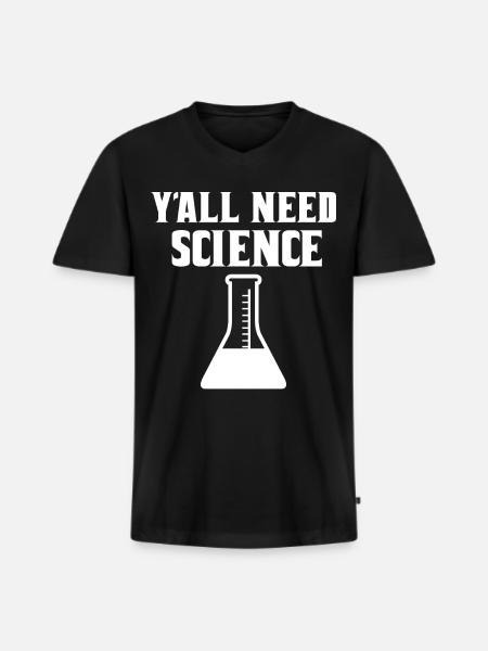 Scientist, physicist, chemist, teacher - Men's Premium Organic T-shirt with V-neck - black
