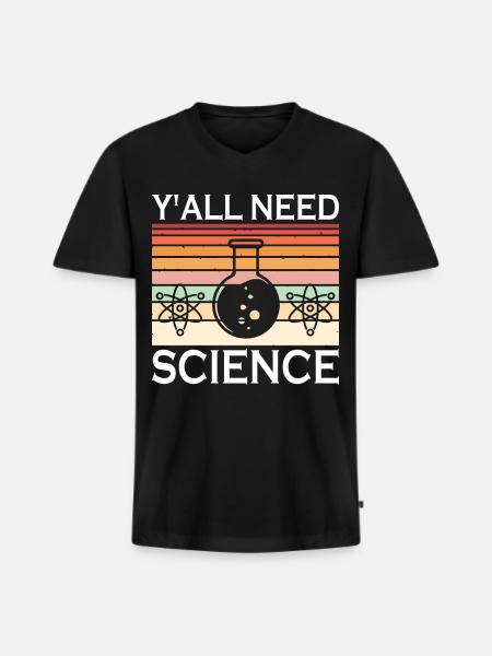 Scientist, physicist, chemist, teacher - Men's Premium Organic T-shirt with V-neck - black