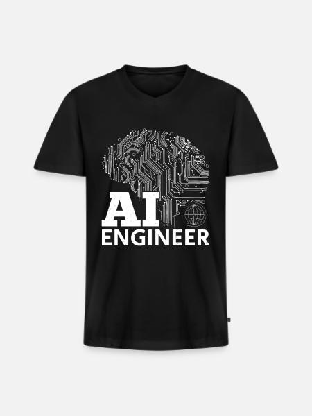 Artificial Intelligence Engineer - AI Engineer - Männer Premium Bio T-Shirt mit V-Ausschnitt - Schwarz