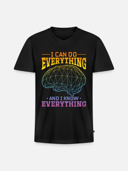 Artificial Intelligence Quotes Artificial Intellig - Männer Premium Bio T-Shirt mit V-Ausschnitt - Schwarz