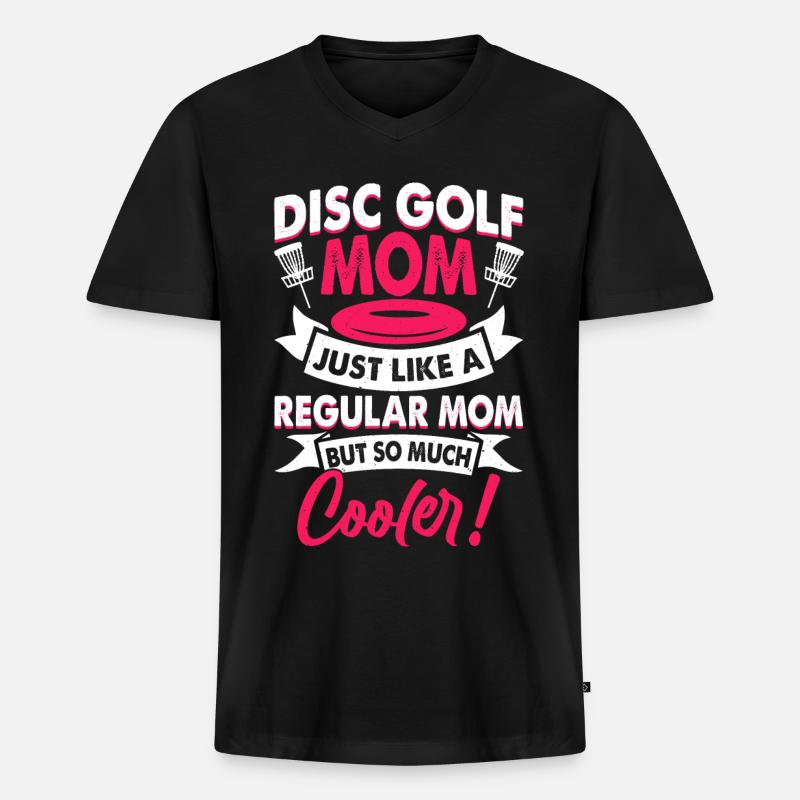 Discgolf Disc Golf - Männer Premium Bio T-Shirt mit V-Ausschnitt - Schwarz