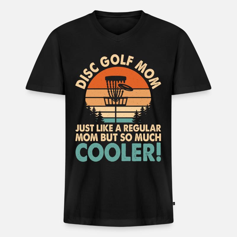 Discgolf Disc Golf Mama - Männer Premium Bio T-Shirt mit V-Ausschnitt - Schwarz