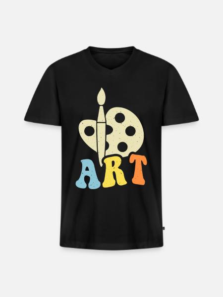 Artist - Men's Premium Organic T-shirt with V-neck - black
