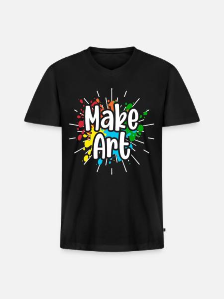Artist - Men's Premium Organic T-shirt with V-neck - black